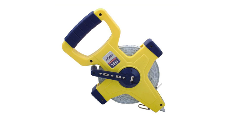 100ft 200ft Open Reel Long Fibreglass Tape Measure with Ground