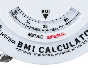 anna BMI Body Mass Index Retractable Tape 150cm Calculator Diet